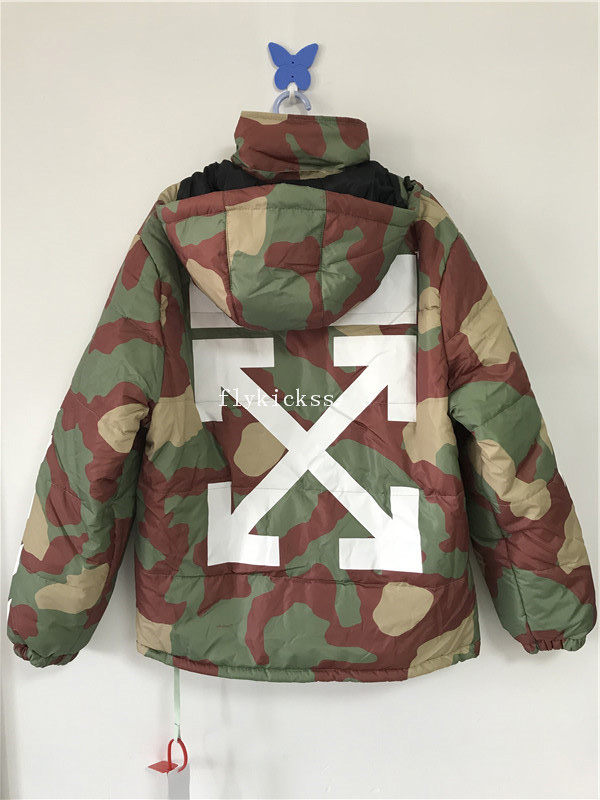 Off-White Diagonals Camouflage Down Jacket